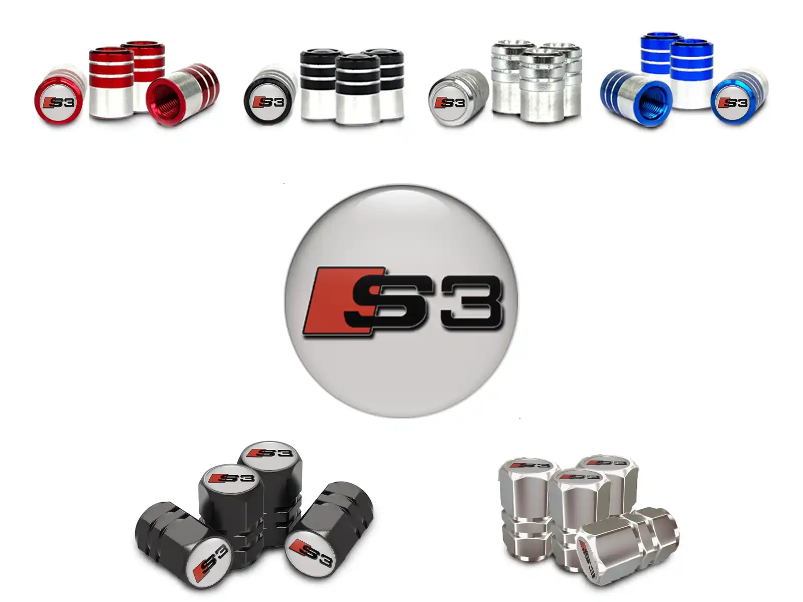 Rim Valve Caps for Bikes Alloy Edition